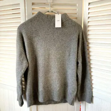 새상품 23구 보틀넥 포근니트 스웨터 그레이 양모 혼방 38