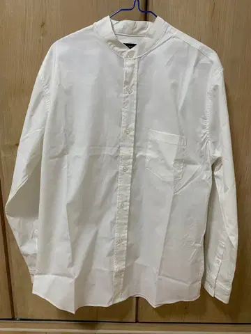 JIGGY'S SHOP 밴드 카라 이지케어 셔츠 M 화이트