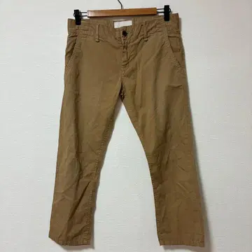 YANUK 베이지 코튼 치노 팬츠 남성용 S 사이즈