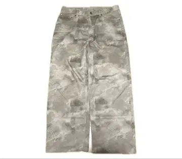 그레이 카모 패턴 와이드 팬츠 Baggy Fit
