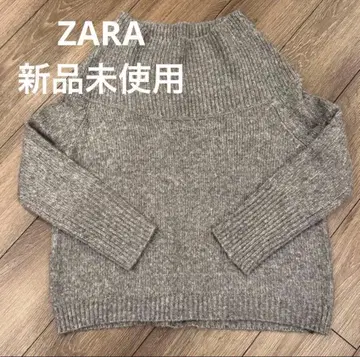 ZARA 니트 그레이 오프숄더 미사용 새상품