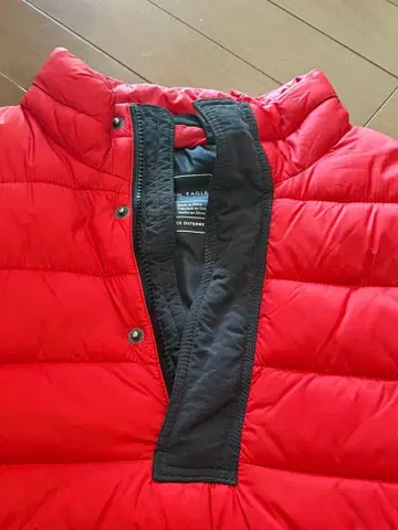 아메리칸 이글 빨간색 충전솜 지퍼 자켓