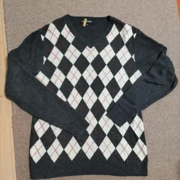 INED HOMME 아가일 스웨터 FREE 사이즈