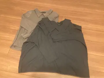 미즈이로 인드 옷깃 달린 상의 2장 세트 그레이