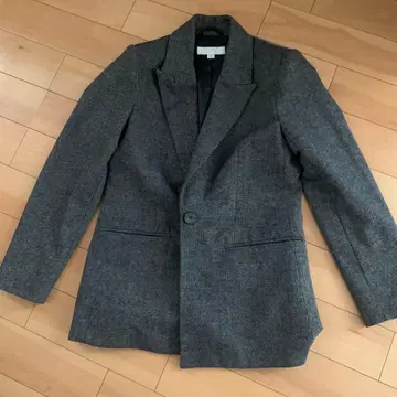 ZARA 그레이 헤링본 테일러드 자켓