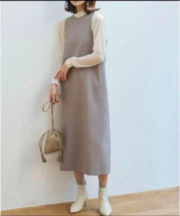 아메리칸 슬리브 오버롤 스커트