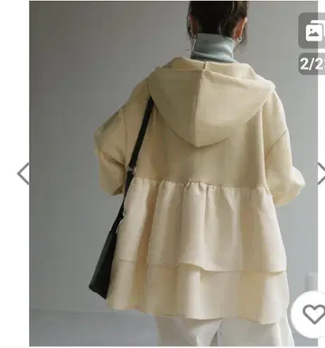 허그유 후드티 백 프릴 아우터 여성용 6999엔