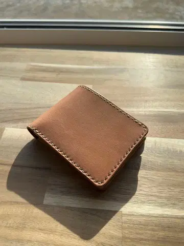 도치기 새들 레더 접이식 지갑 핸드메이드