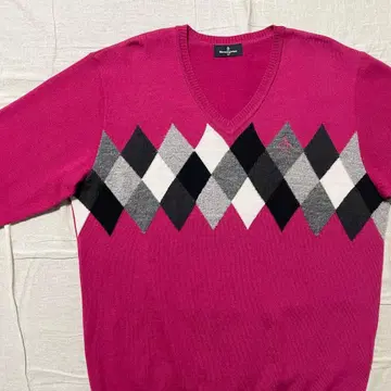 먼싱웨어 V넥 니트 LL 골프 스웨터 퍼플 계열 보라색 계열