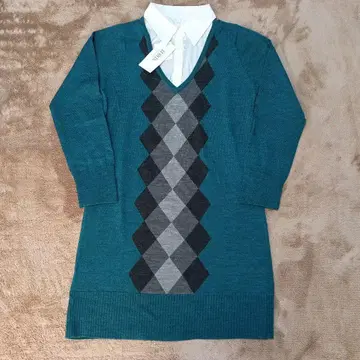 자유구 니트 스웨터 튜닉 상의 긴팔