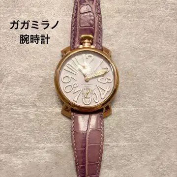 가가밀라노 라벤더 컬러 로즈 골드 손목시계