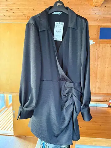 ZARA 블랙 랩 스타일 미니 원피스 M