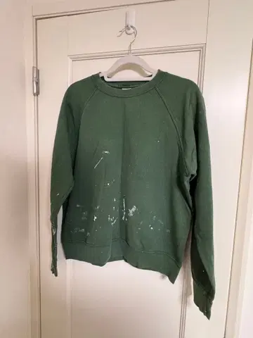 그린 M 사이즈 래글런 슬리브 맨투맨