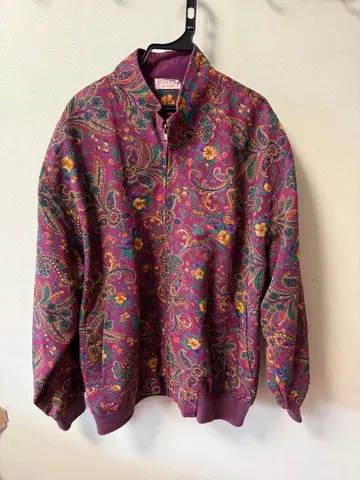 bonheur de votre 구제 의류, 꽃무늬 플리스 풀오버