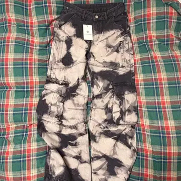 me+emselect 크러쉬 스트레이트 카고 데님