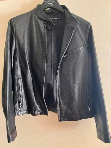 블랙 양 가죽 자켓
