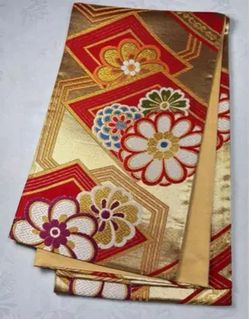 on-002 순수 실크 후쿠로 오비 후리소데 성인식 새상품급