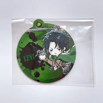 진격의 거인 리바이 그래프 아트 가죽 참 키링