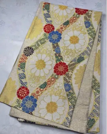 on-004 순수 실크 후쿠로 오비 후리소데 성인식 새상품급