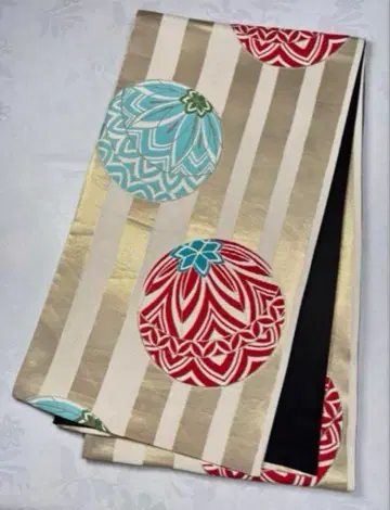 on-005 순수 실크 후쿠로 오비 후리소데 성인식 새상품급