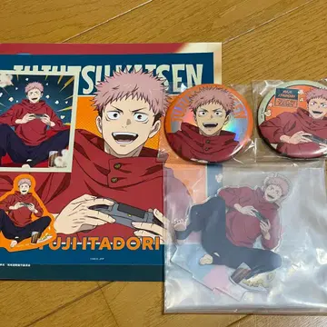 주술회전 이타도리 유우지 세가 럭키 쿠지 아크릴 스탠드 캔뱃지 스티커