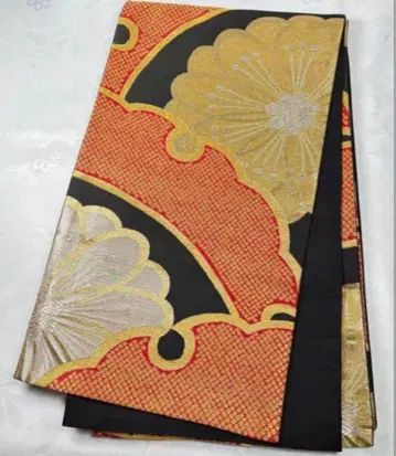 on-009 순수 실크 후쿠로 오비 후리소데 성인식 새상품급