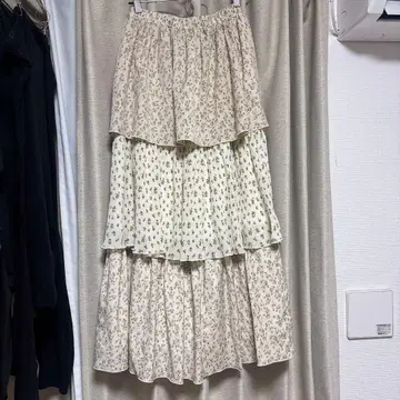 merry jenny floral 캉캉 스커트 꽃무늬 롱 스커트