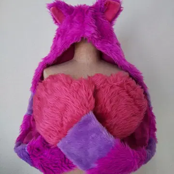 체셔캣 후드 머플러 도쿄 디즈니 리조트 머플러 팬캡