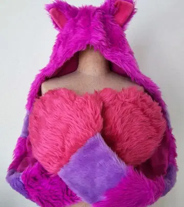 체셔캣 후드 머플러 도쿄 디즈니 리조트 머플러 팬캡