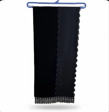 [ 미사용 ] 기모노용 스톨 블랙 벨로아 레이스 포함