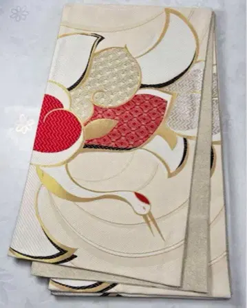 on-013 순수 실크 후쿠로 오비 후리소데 성인식 멋짐 새상품급