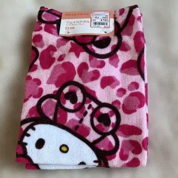 키티 인형옷 페이스 타월 2장 세트 핑크 아베일 산리오