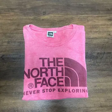 THE NORTH FACE 핑크 긴팔 T셔츠 S