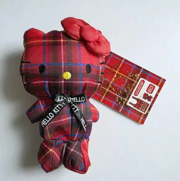 헬로키티 타탄 체크 에코백