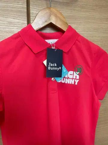 Jack Bunny! 빨간색 피케 셔츠 반팔