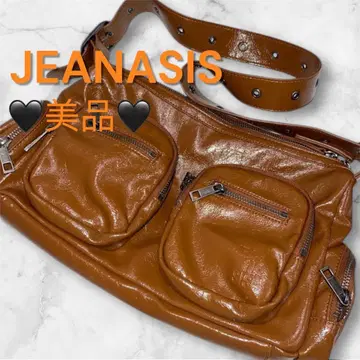 JEANASIS 4 포켓 원숄더 BAG 브라운 참 포함