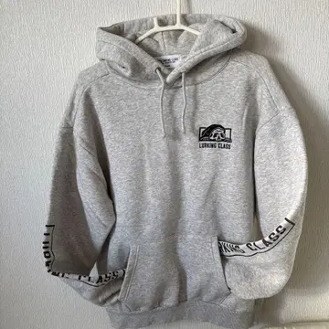 LURKING CLASS 그레이 후드 부착 후드티