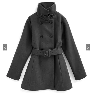 벨트 포함 스탠드 칼라 미들 기장 코트[ze836]