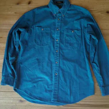 Eddie Bauer 100% 코튼 M 사이즈 파랑 플란넬 셔츠