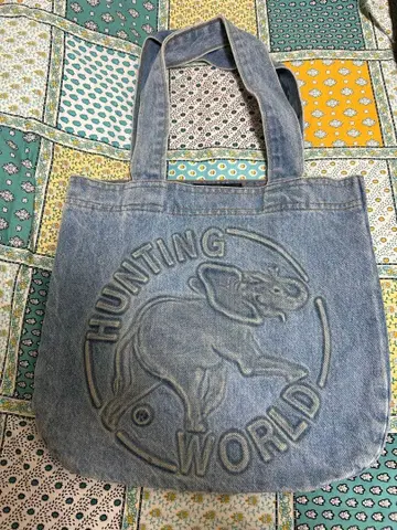 vintage hunting world denim toatbag