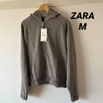 ZARA 자라 워시 가공 집업 후디 M