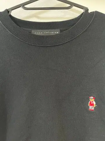 나노 유니버스 블랙 크루넥 트레이닝복 나노 베어