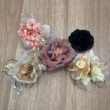 꽃 모티브 브로치 5개 세트