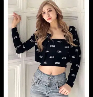 GYDA 앙상블 가디건 니트 로고