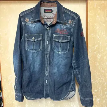 인디언 모터사이클 데님 셔츠