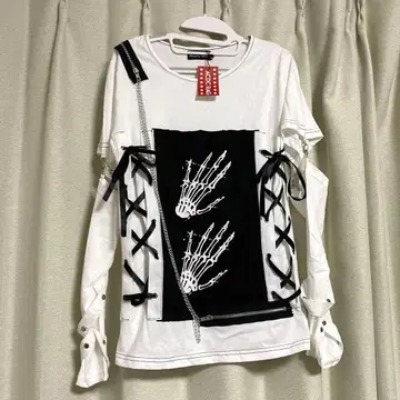 ACDCRAG 핸드 긴팔 T 펑크 락 V계 비주얼계