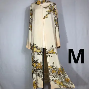 429 기모노 리메이크 순수 실크 호몬기 롱 자켓 M 사이즈 스카프 포함