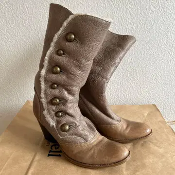 가죽 롱 부츠 안쪽 퍼