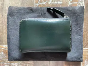 CORBO face L자 지퍼 접이식 지갑 다크 그린