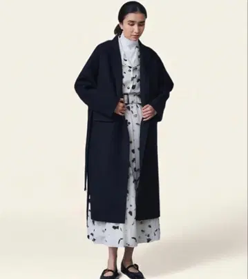 STUNNING LURE 울 리버 코트 벨트 포함